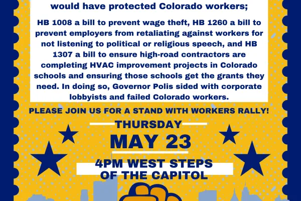 Stand with workers flyer