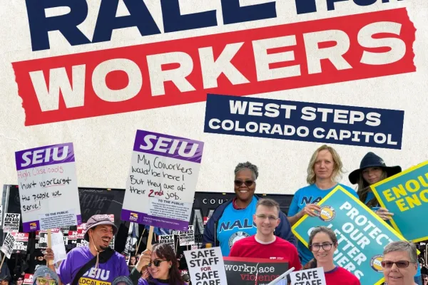 Rally for Workers graphic