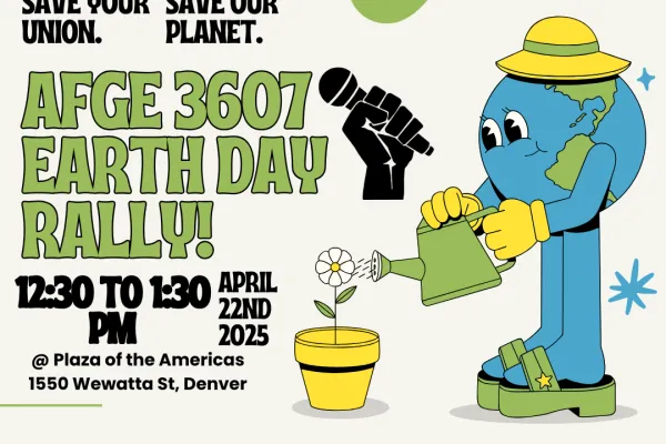 AFGE 3607 Earth Day Rally Flyer