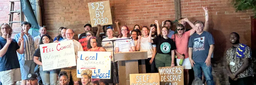 Rally in Boulder to increase minimum wage to livable wage