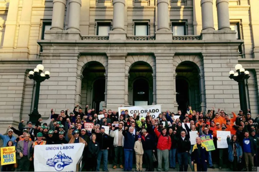 Colorado AFL-CIO members at Colorado Capitol