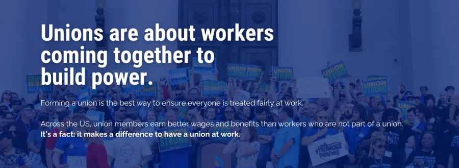 Unions are about workers coming together to build power.