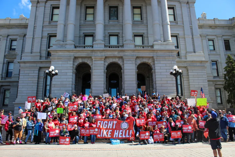 NALC Rally in front of the Colorado State Capitol Group Photo